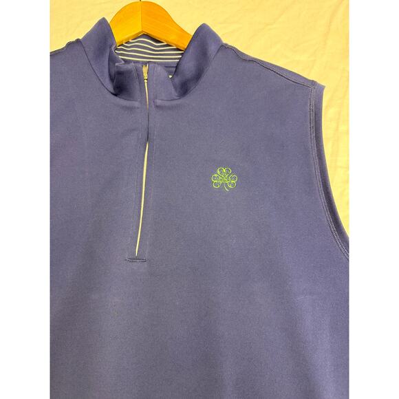 Donald Ross Golf Vest Mens XL 1/4 Zipper navy blue golf performance - Picture 3 of 7